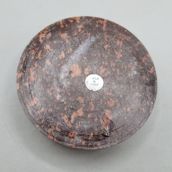 Hand-Carved Elephant Soapstone Circle Incense Holder Made In India - Picture 5 of 7